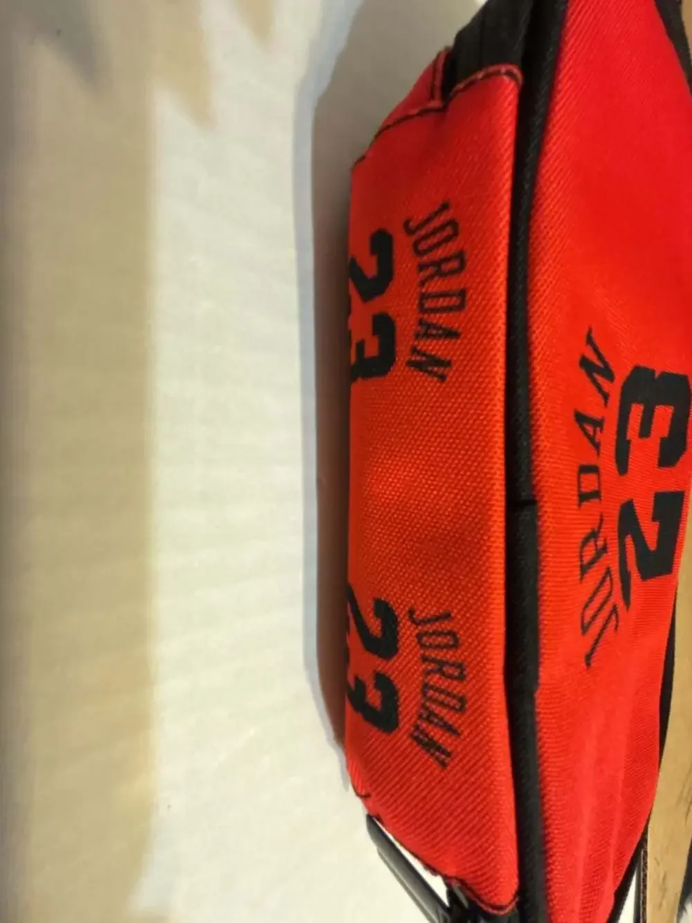 Jordan Air Zippered Pencil Case Pouch Red and Black